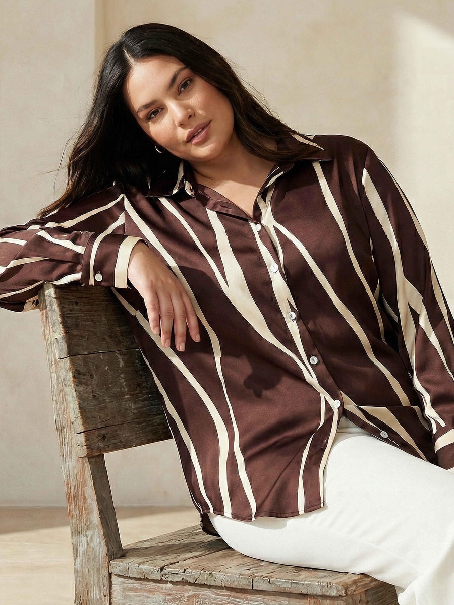 Satin Shirt with Long Sleeves