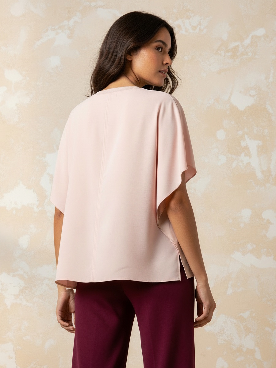 Kimono Sleeves Top with Cutout Detail