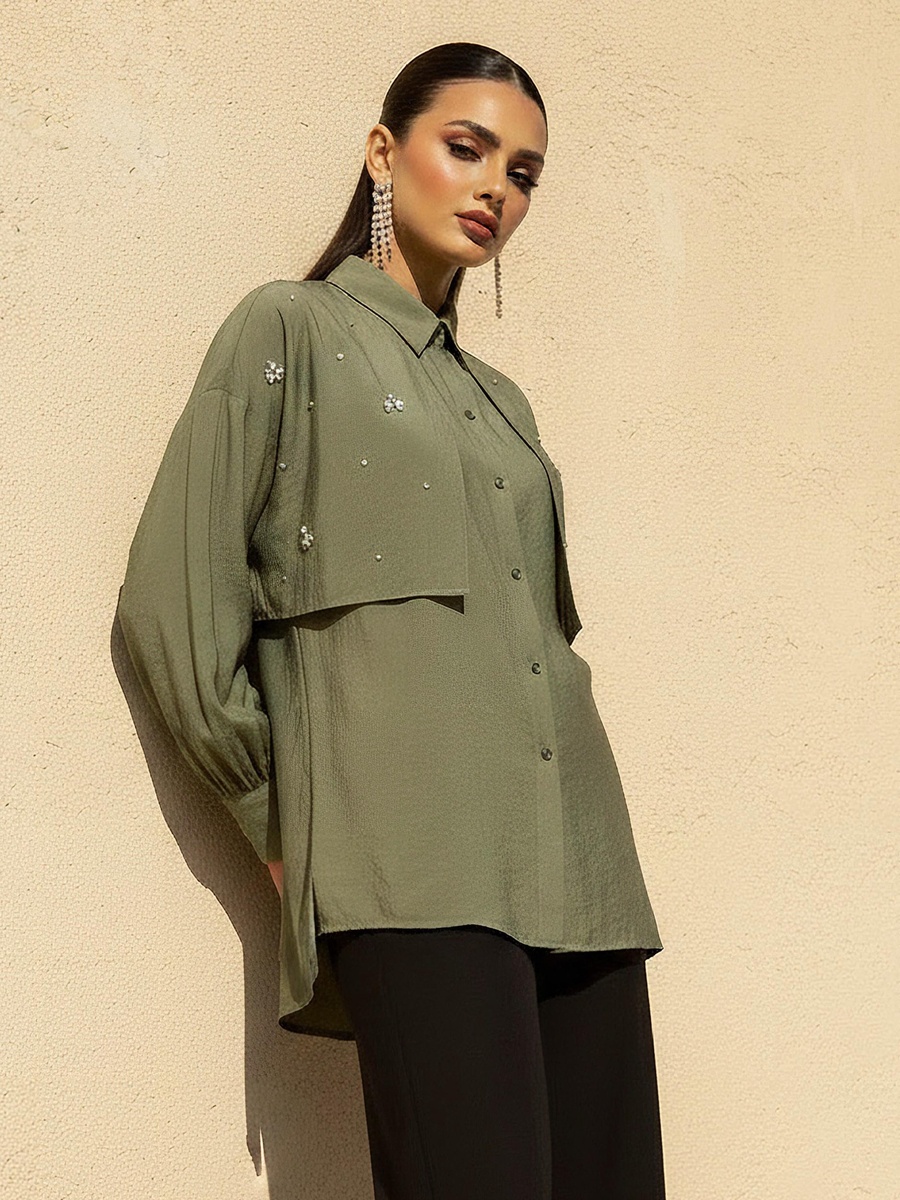 Shirt with Embellished Detail