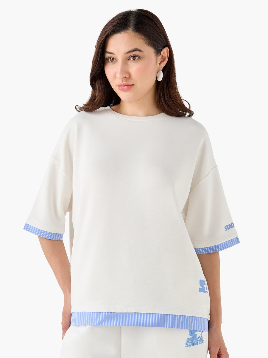 Starter Relaxed Fit T-Shirt with Logo Print