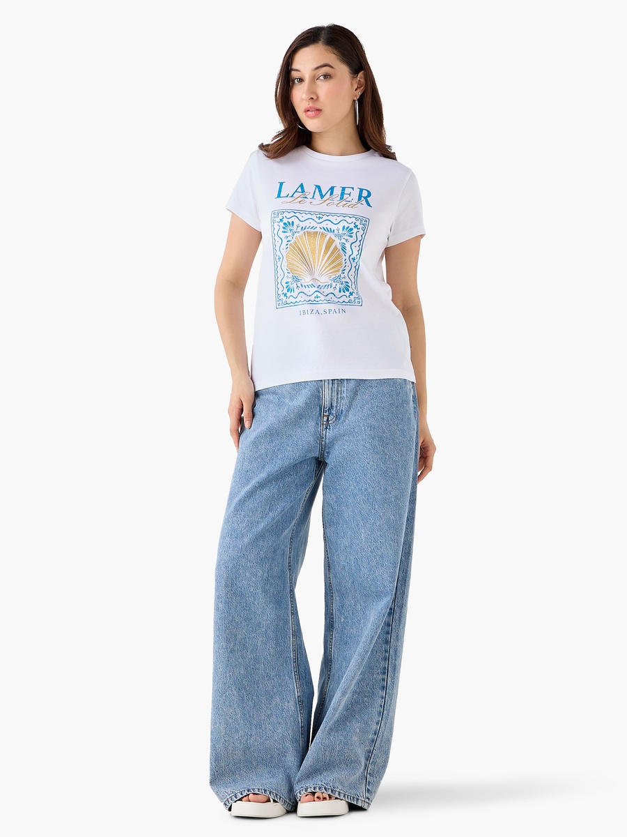 Cotton T-Shirt with Print