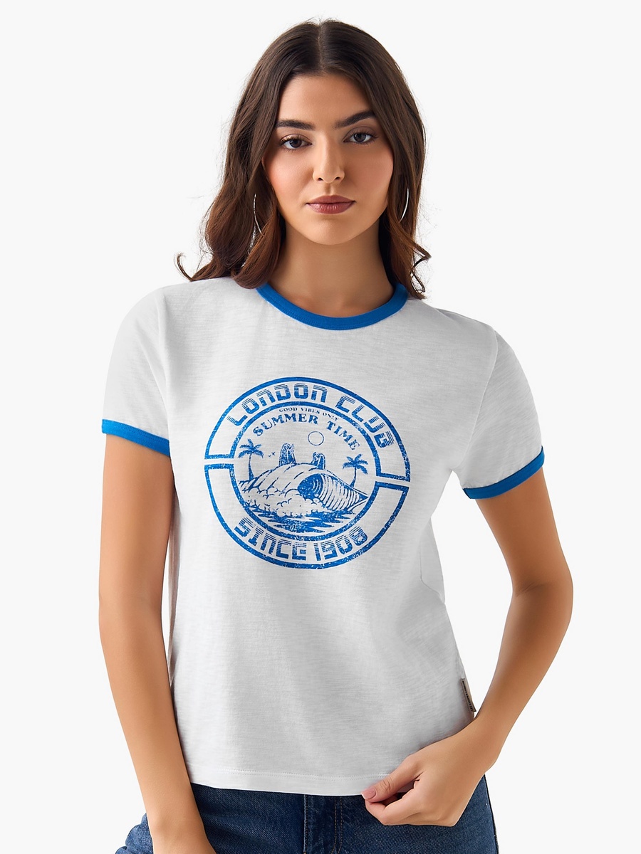 Cotton T-Shirt with Print