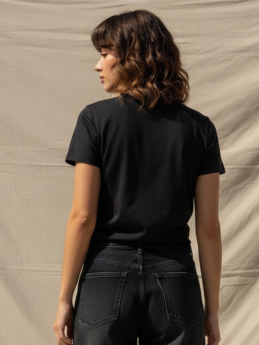 Cotton T-Shirt with Harvard University Embroidery