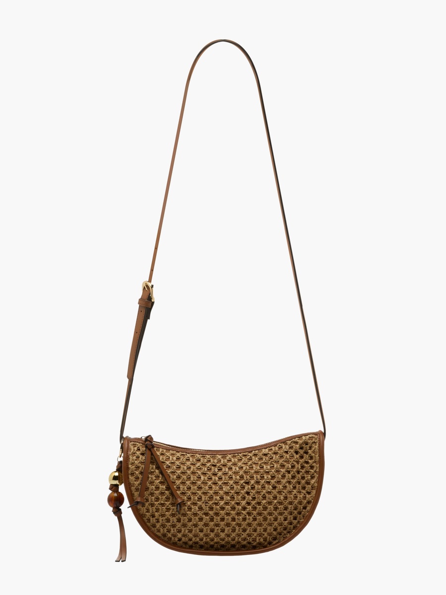 Woven Crossbody Bag with Adjustable Strap