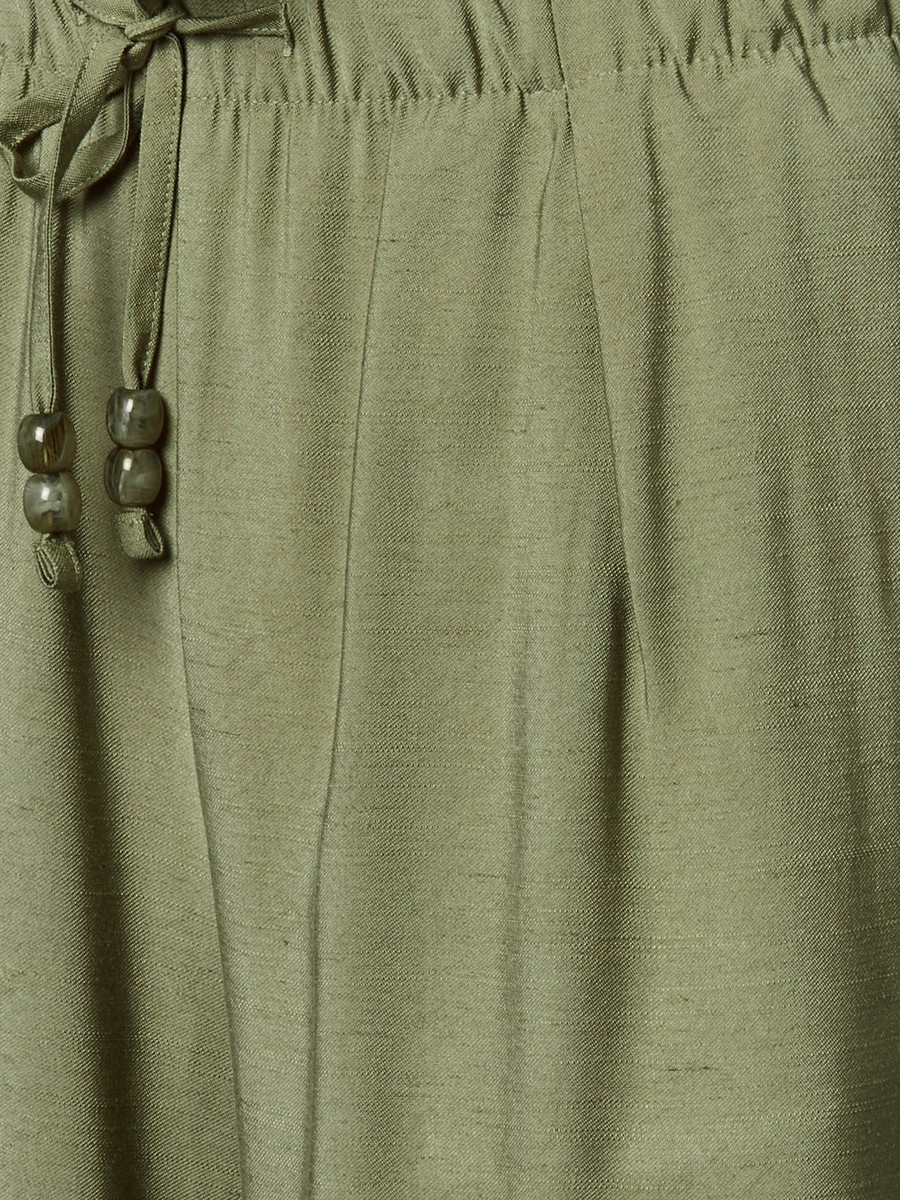 Regular Fit Mid Rise Wide Leg Pants