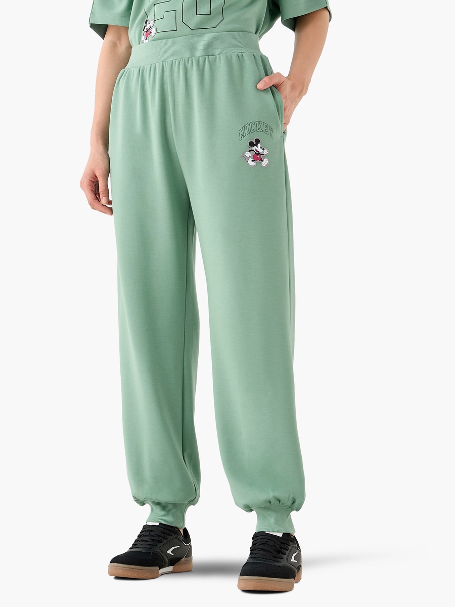 Mid-Rise Joggers with Mickey Mouse Print