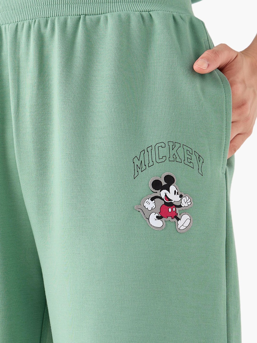 Mid-Rise Joggers with Mickey Mouse Print