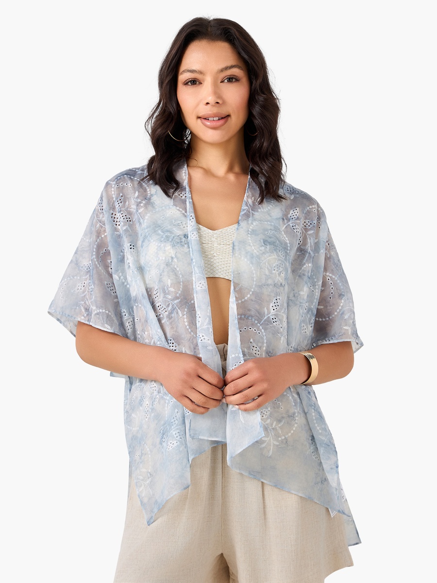 Women Floral Embroidered Cover-Up