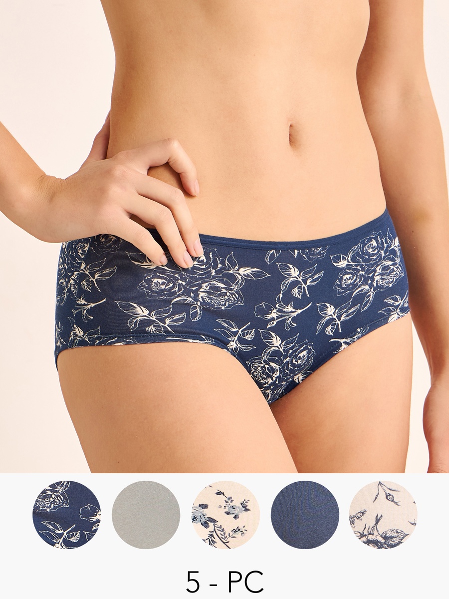 Set of 5 - Bikini Briefs with Assorted Design