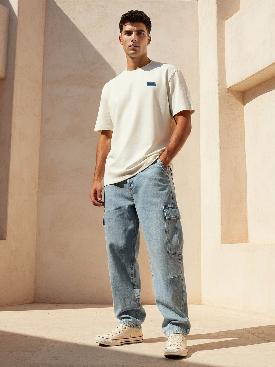 Men Regular Fit Crew Neck Short Sleeves Printed T-Shirt