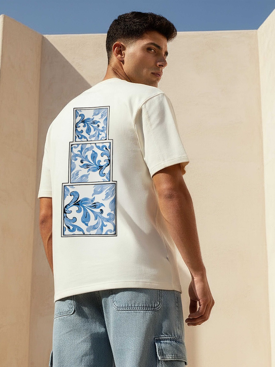 Men Regular Fit Crew Neck Short Sleeves Printed T-Shirt