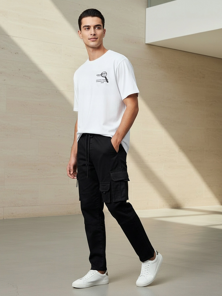 Men Regular Fit Crew Neck Short Sleeve Printed T-Shirt