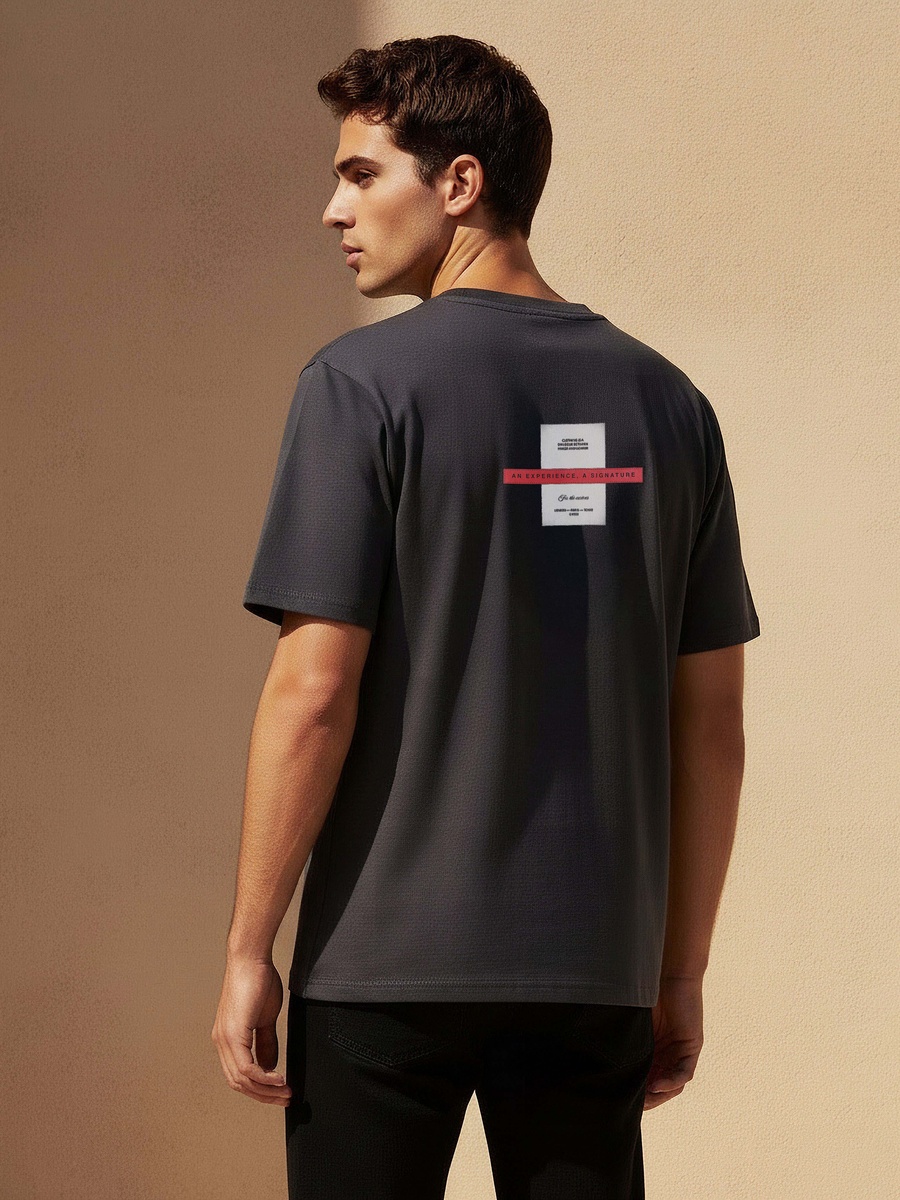 Men Regular Fit Crew Neck Short Sleeves Printed T-Shirt