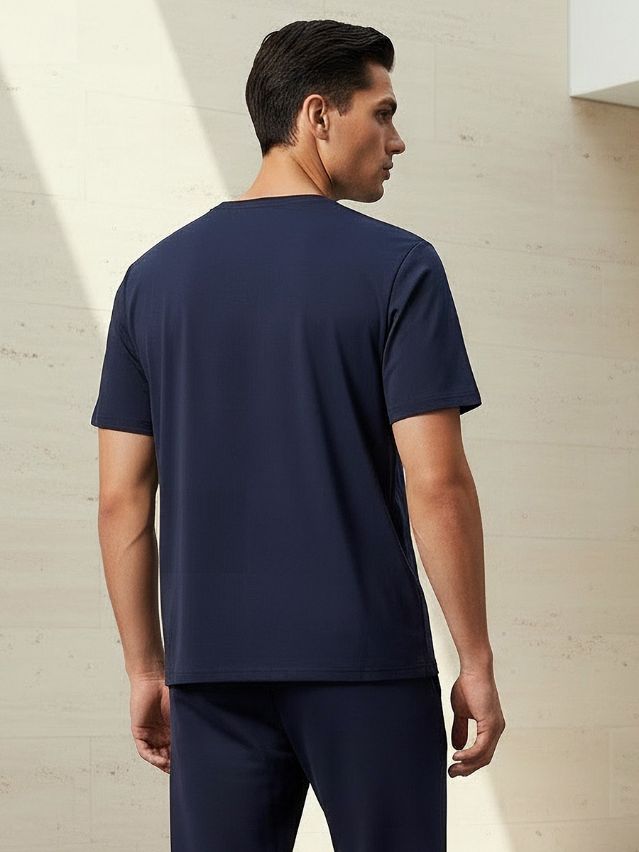 Men Plain Short Sleeve T-Shirt