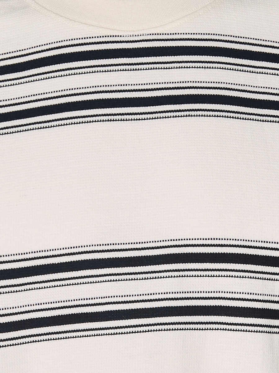 Men Relaxed Fit Crew Neck Short Sleeves Striped T-Shirt