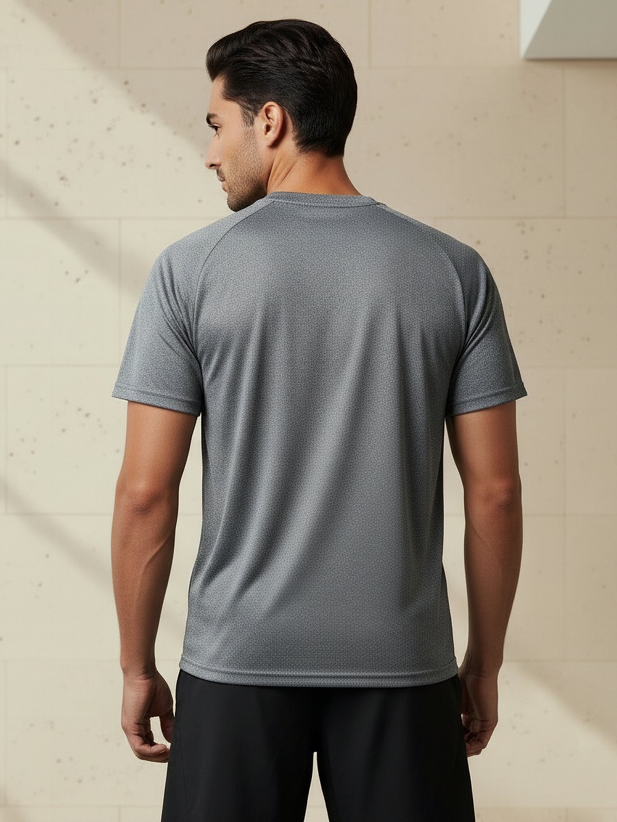 Men Regular Fit Crew Neck Short Sleeve T-Shirt