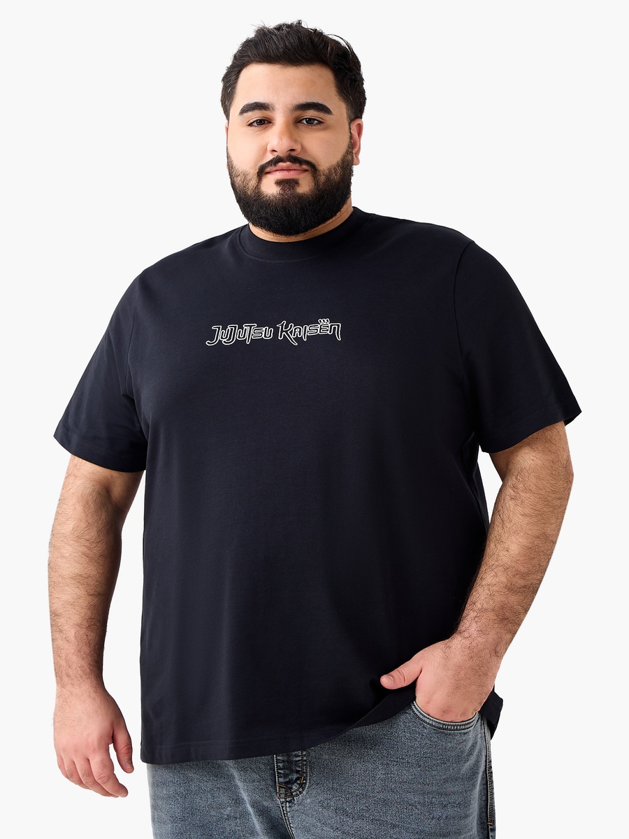 Men Regular Fit Crew Neck Short Sleeve Jujutsu Kaisen Print T-Shirt