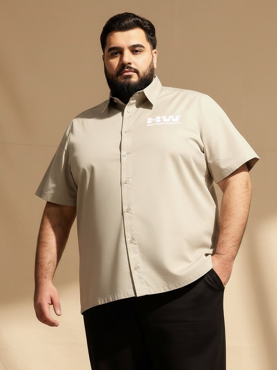 Men Regular Fit Collared Hot Wheels Print Short Sleeves Shirt