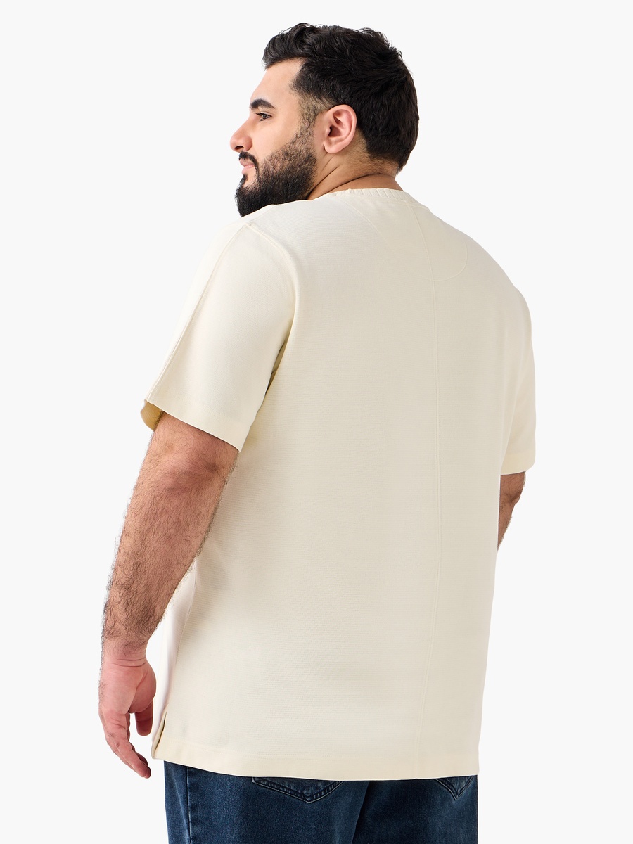 Men Crew Neck Short Sleeves Embroidered T-Shirt