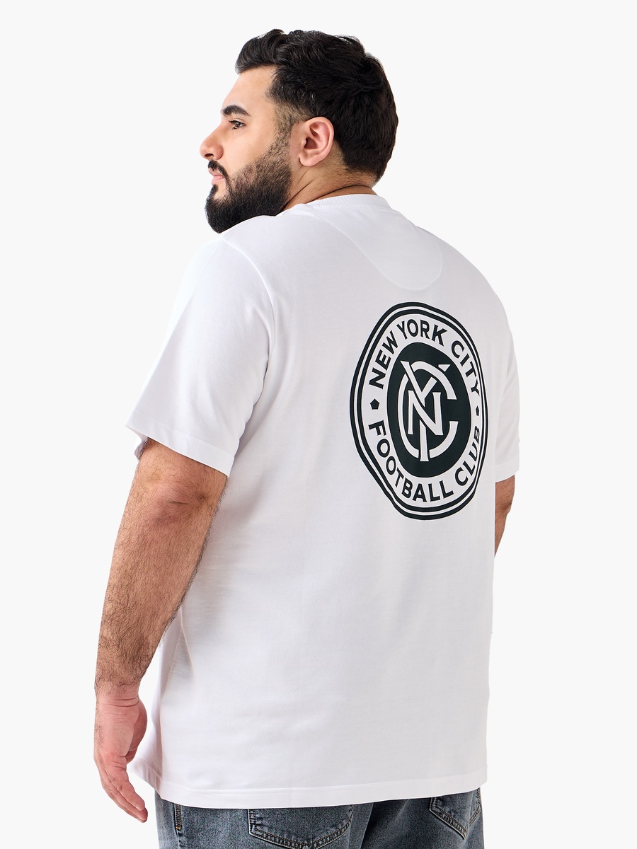 Men Regular Fit Crew Neck Short Sleeves New York Football Club Print T-Shirt