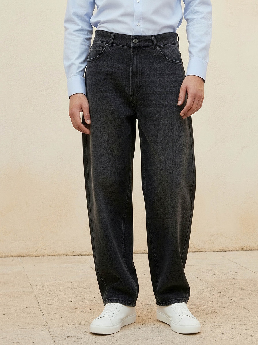 Men Baggy Fit Mid-Rise Jeans