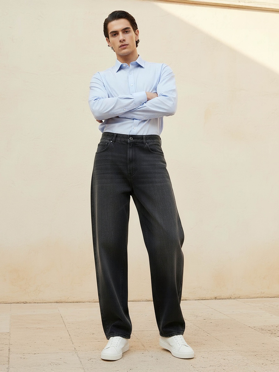 Men Baggy Fit Mid-Rise Jeans