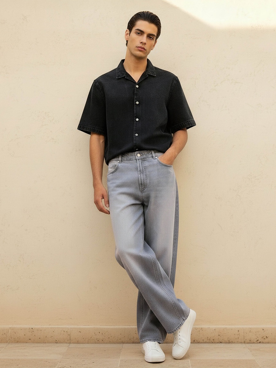 Men Baggy Fit Mid-Rise Jeans
