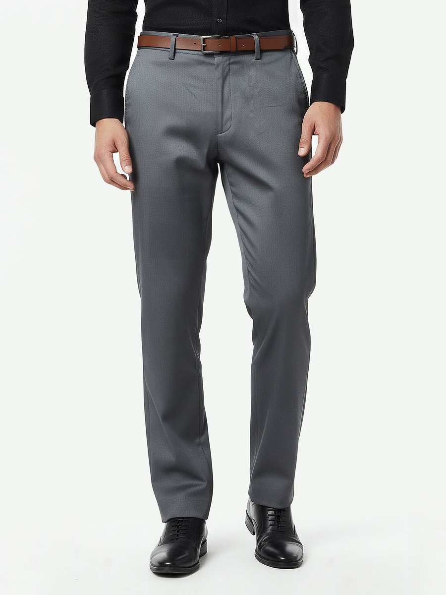 Men Regular Fit Formal Trousers