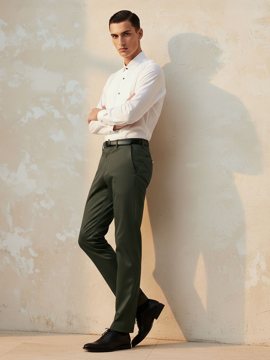Men Regular Fit Formal Trousers