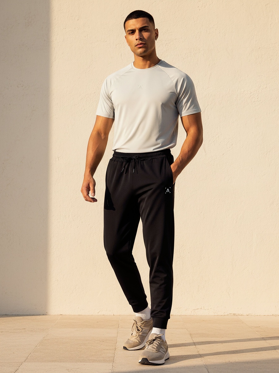 Men Drawstring Waist Joggers
