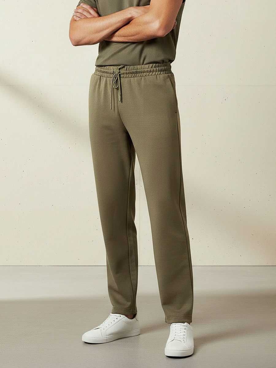 Men Regular Fit Joggers with 2 Way Stretch