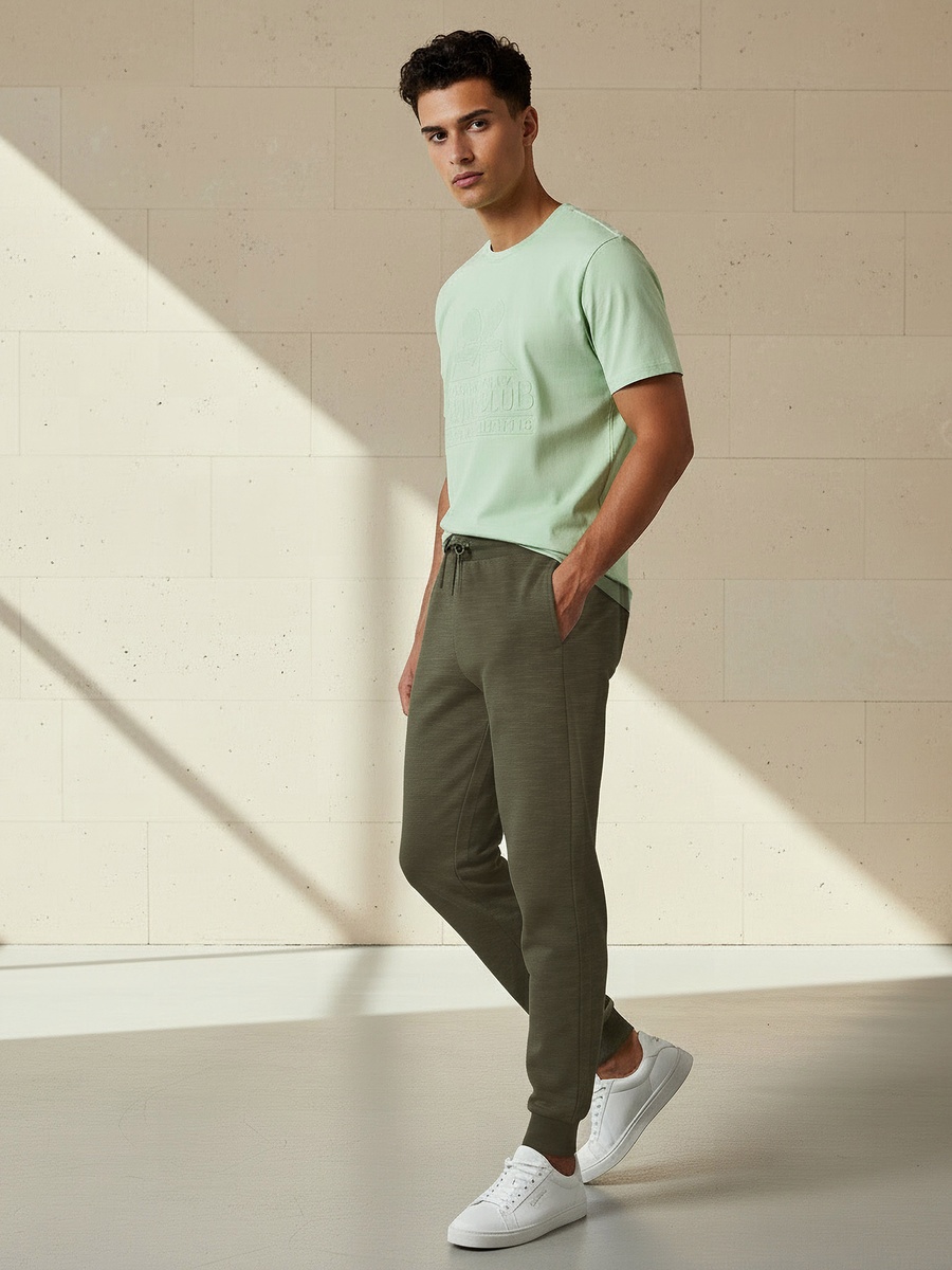 Men Regular Fit Joggers with Drawstring Waist