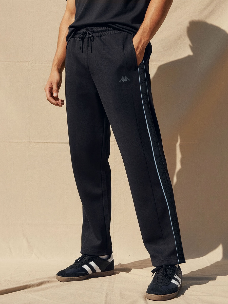 Men Pique Tape Detail Joggers