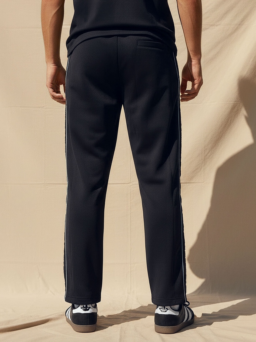 Men Pique Tape Detail Joggers