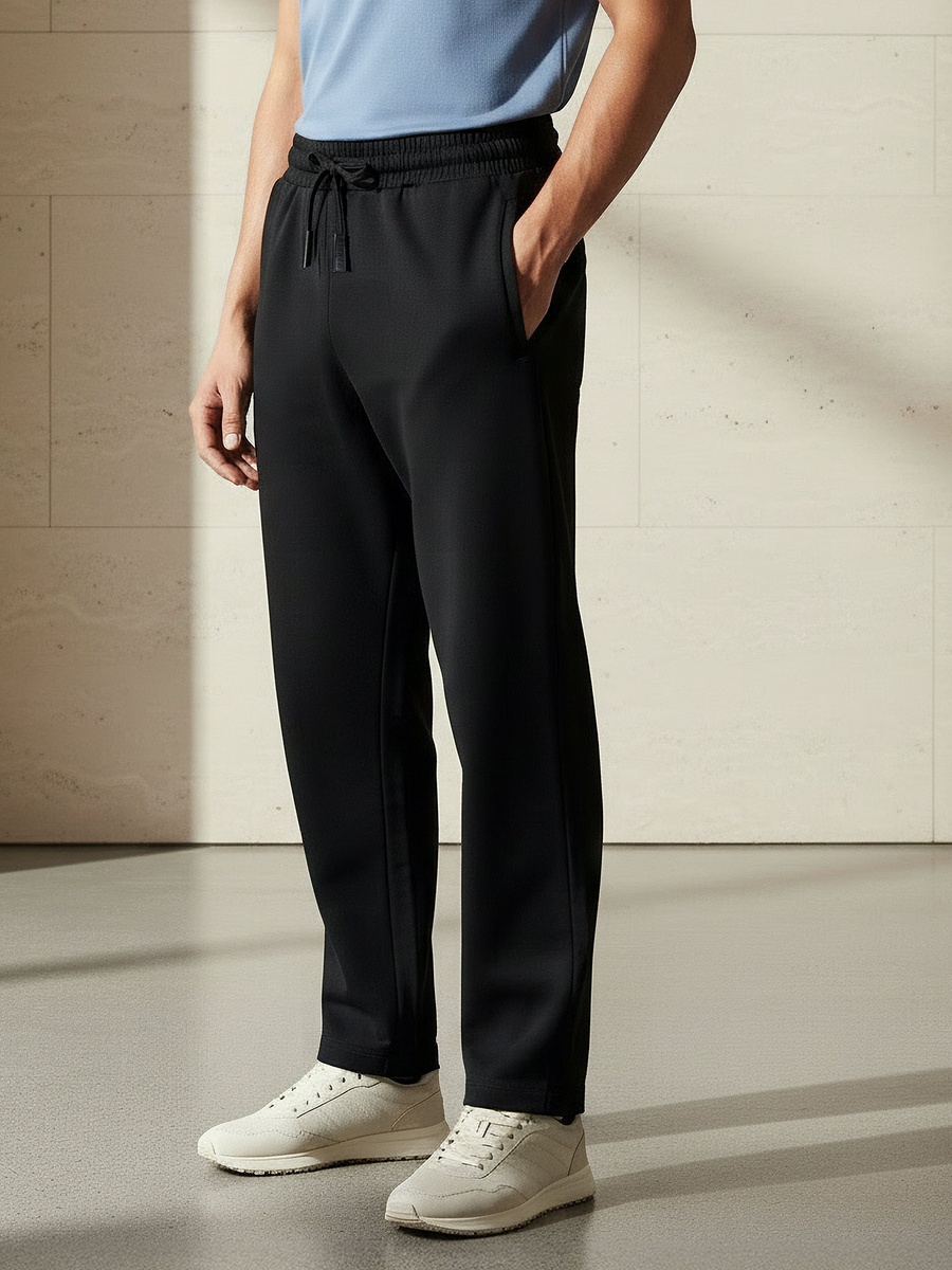 Men Regular Fit Joggers with 2 Way Stretch