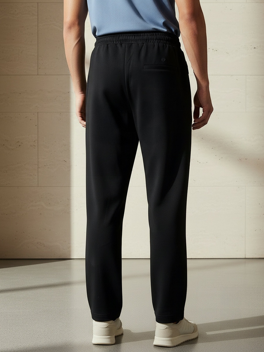 Men Regular Fit Joggers with 2 Way Stretch