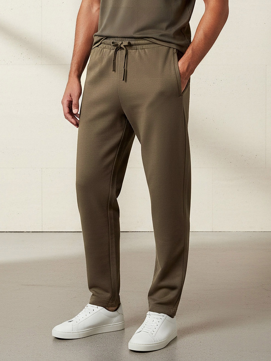 Men Regular Fit Joggers with 2 Way Stretch