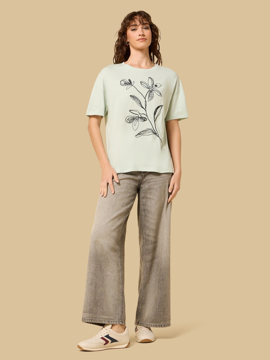 Floral Embellished T-Shirt
