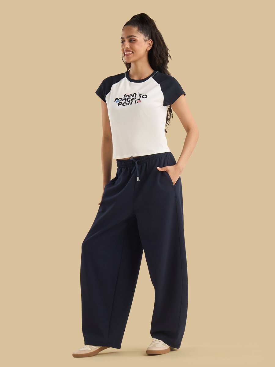 Printed Ringer T-Shirt with Raglan Sleeves