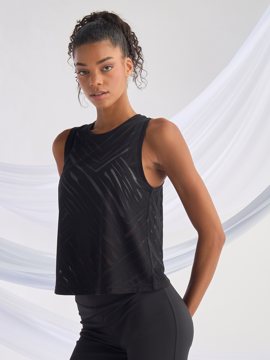 Burnout Textured Tank Top