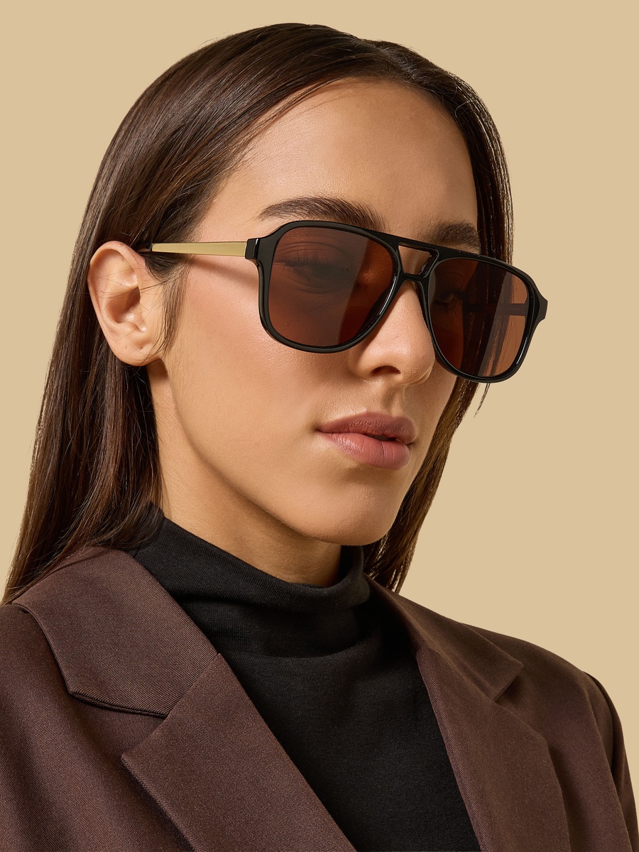 Two Tone Full Rim Sunglasses