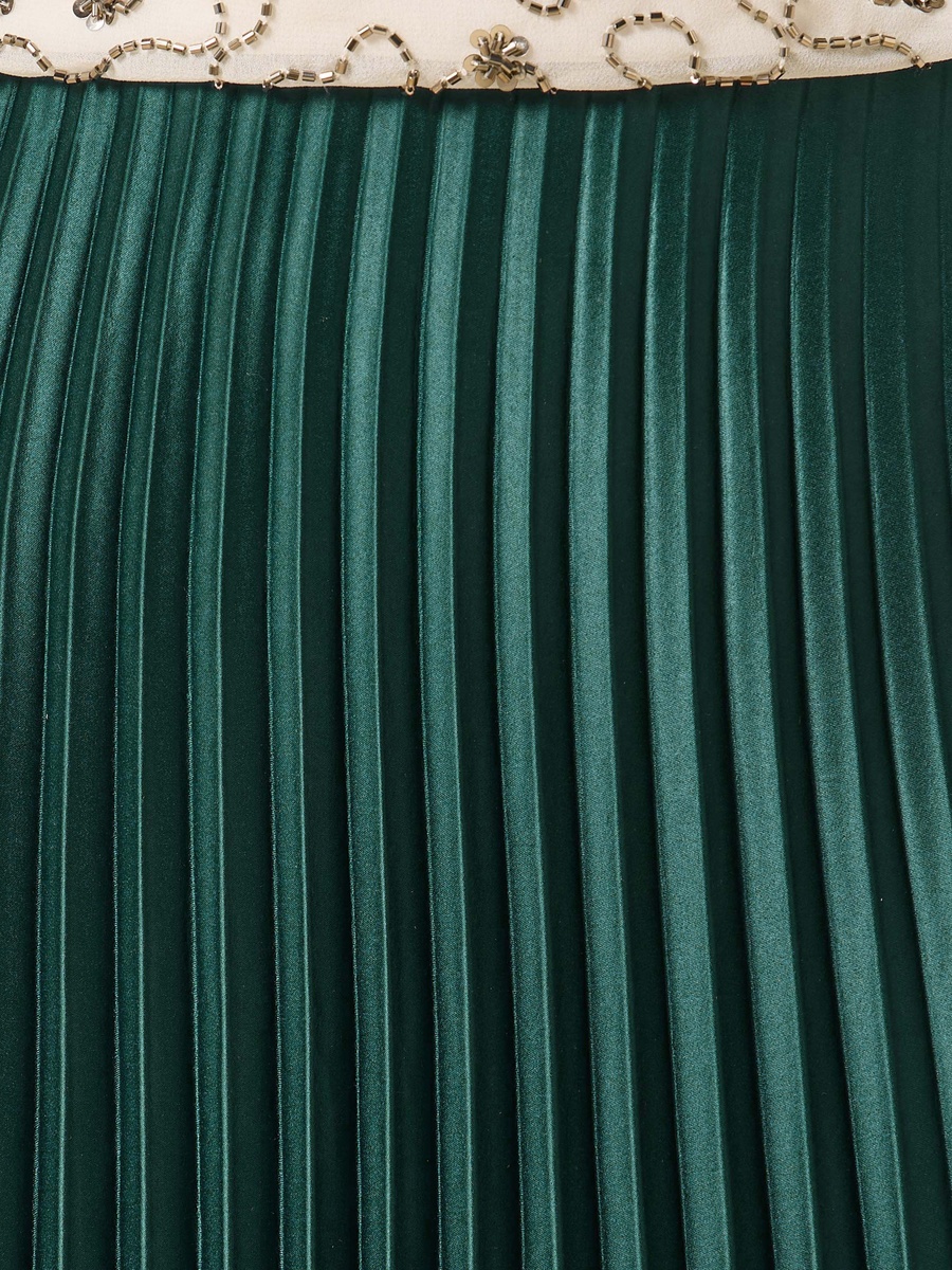 Pleated A-Line Skirt