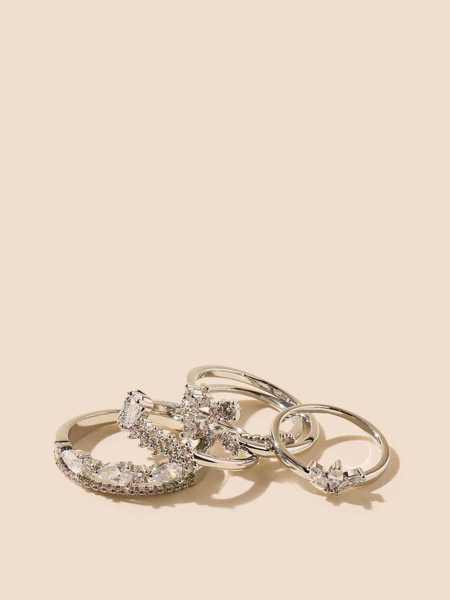 Pack of 5 - Embellished Ring