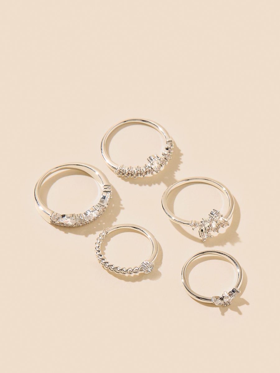 Pack of 5 - Embellished Ring