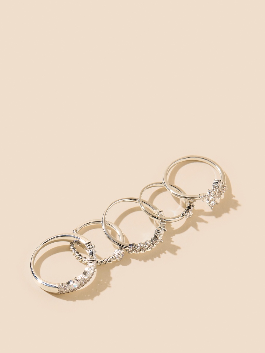 Pack of 5 - Embellished Ring