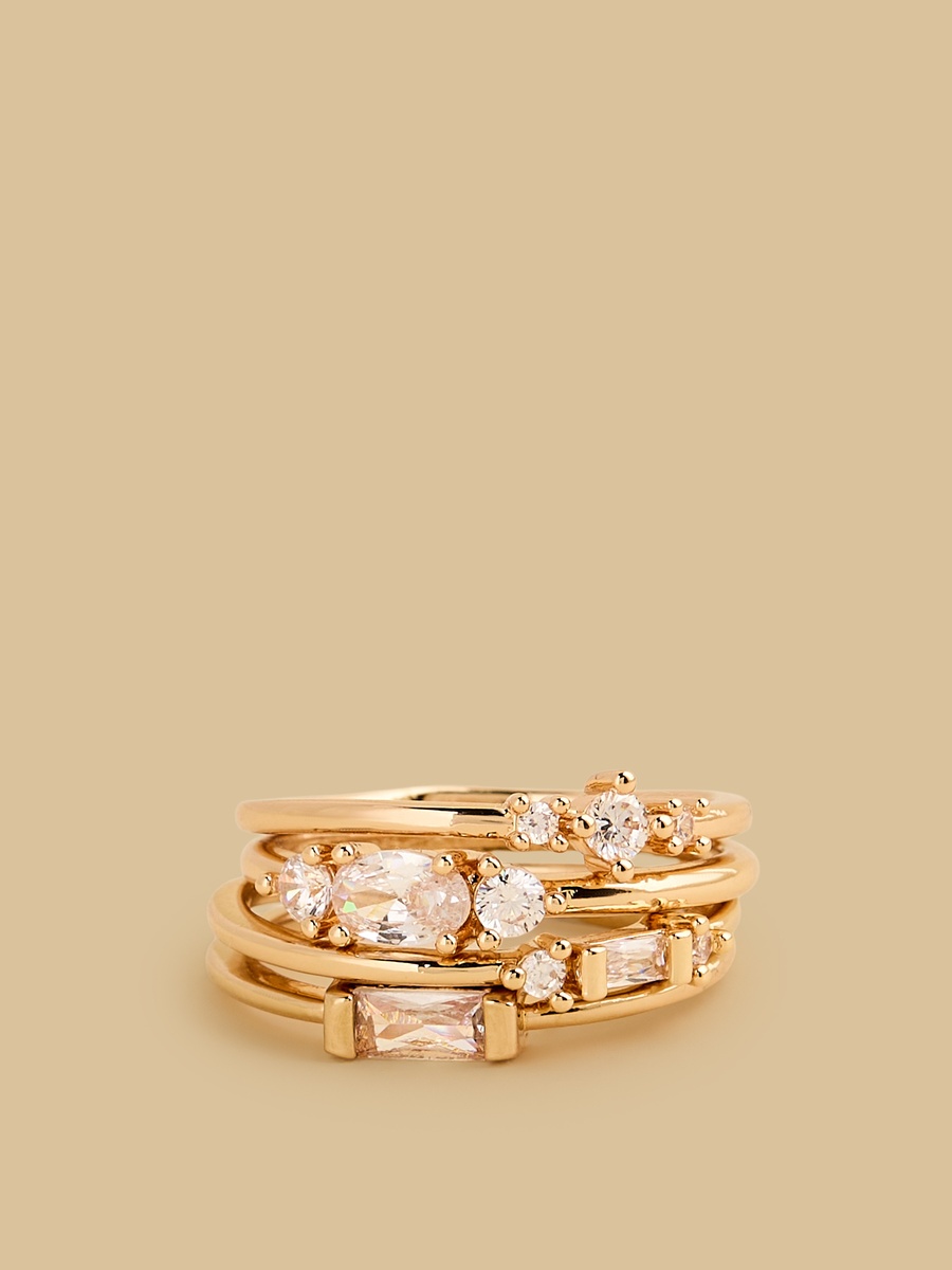 Pack of 4 - Embellished Ring