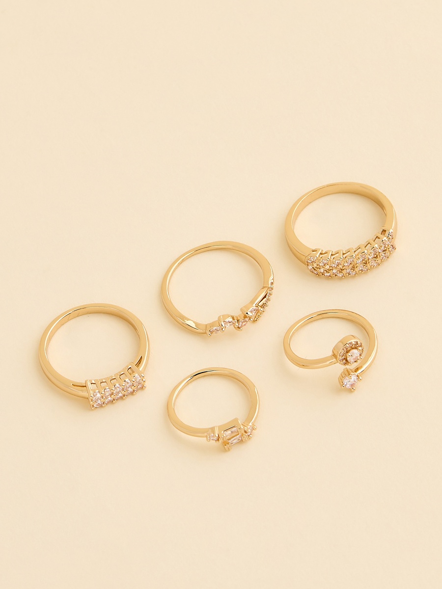 Pack of 5 - Embellished Ring