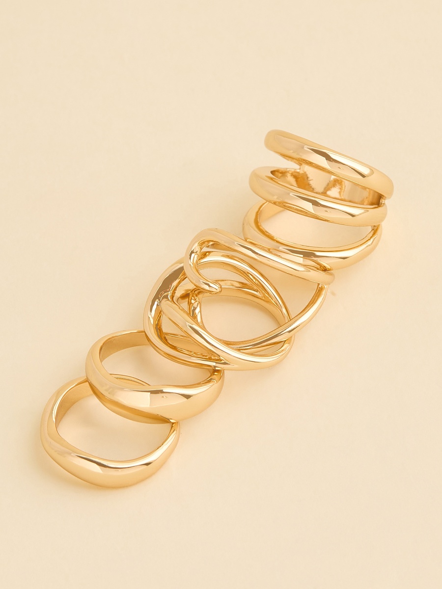 Pack of 5 - Assorted Metallic Ring