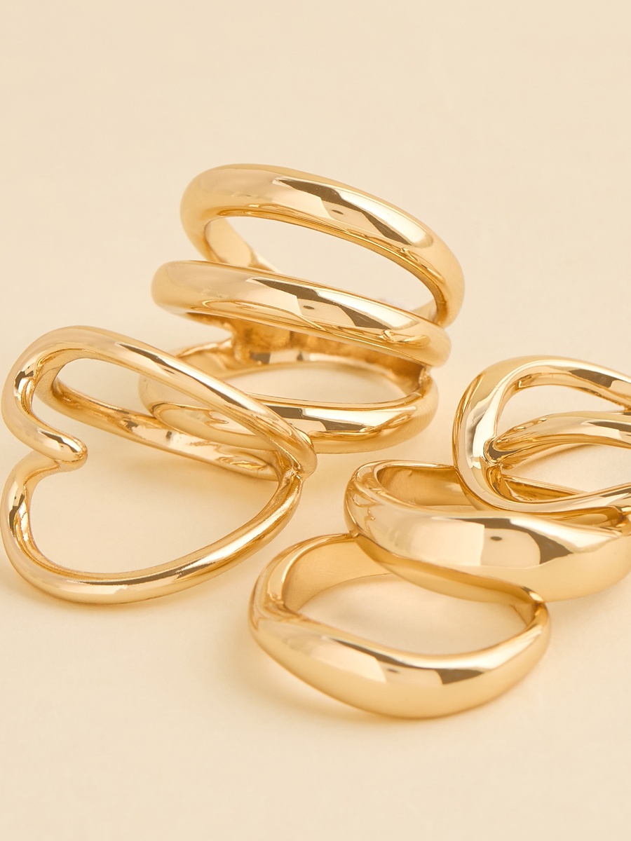 Pack of 5 - Assorted Metallic Ring