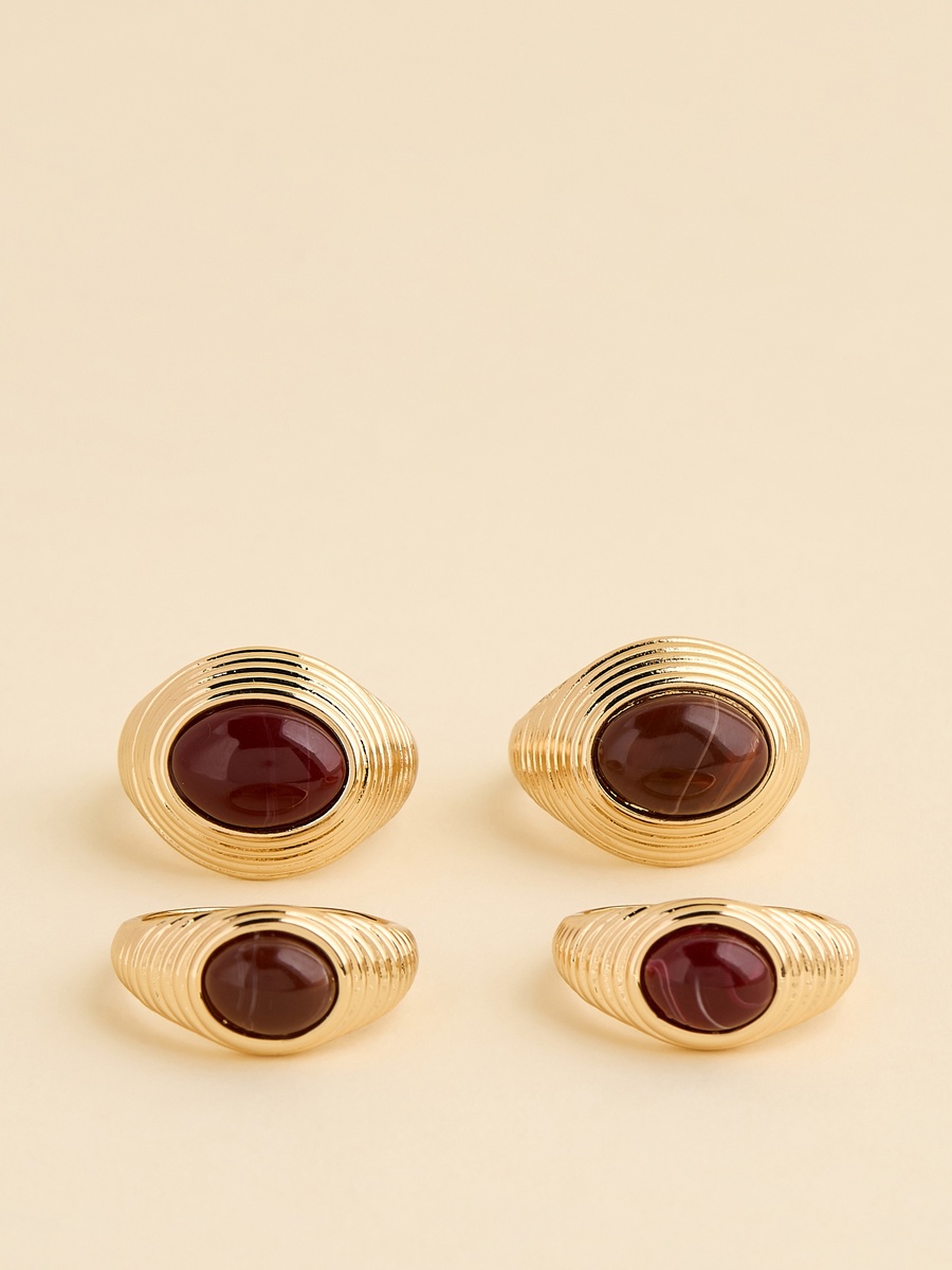 Pack of 4 - Metallic Ring